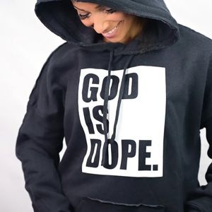 GOD IS DOPE Raw Seam Hoodie-Unisex
